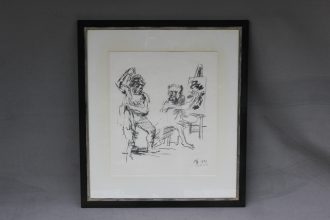 Lithographie von Oskar Kokoschka Signiert Datiert 1959